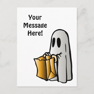 Trick or Treat Snoep Geest Lief Halloween Briefkaart