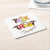 Trick or treat Snoep Kartonnen Onderzetters (Schuin)