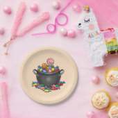 Trick or treat Snoep ketel Papieren Bordje (Feest)