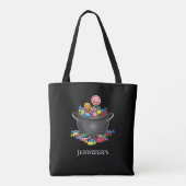 Trick or treat Snoep ketel Tote Bag (Achterkant)