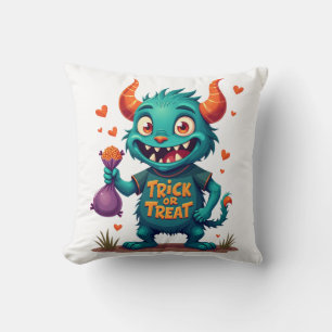 Trick or Treat Snoep Monster � Halloween T-Shirt D Kussen
