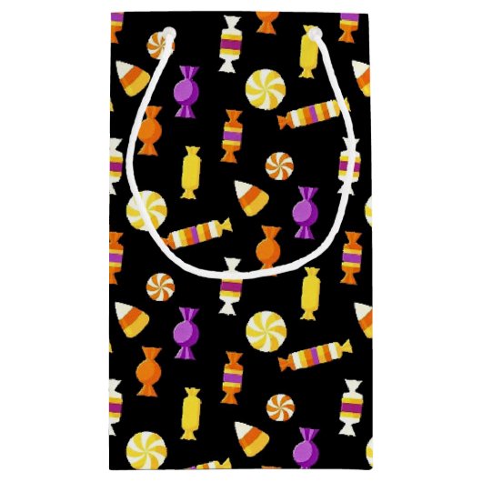Trick or treat Snoep Patroon Halloween Paper Klein Cadeauzakje (Achterkant)