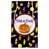 Trick or treat Snoep Patroon Halloween Paper Klein Cadeauzakje (Voorkant)