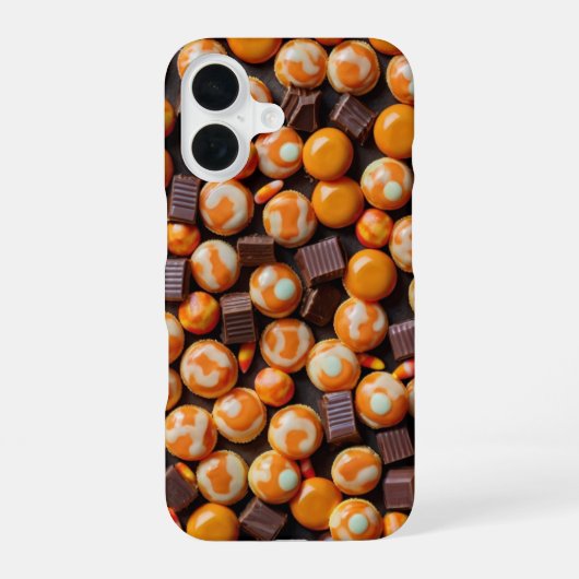 Trick or treat Snoep Pattern iPhone 16 Hoesje (Achterkant)