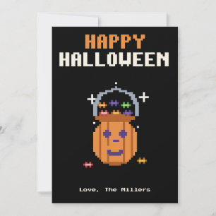 Trick or Treat Snoep Pixel Art Halloween Kaart