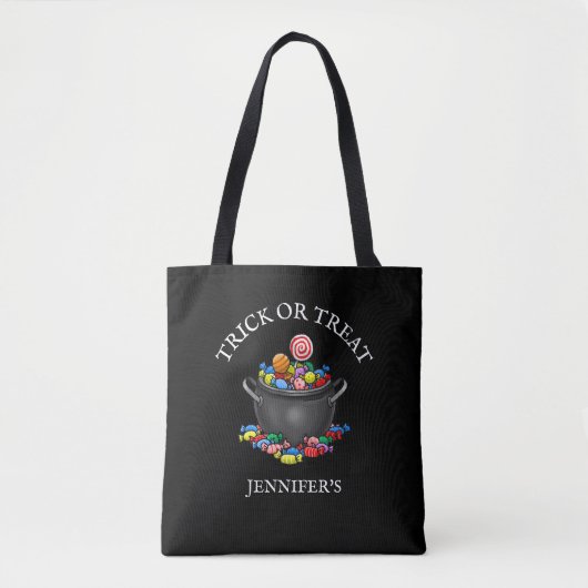 Trick or Treat Snoepketel Tote Bag (Voorkant)