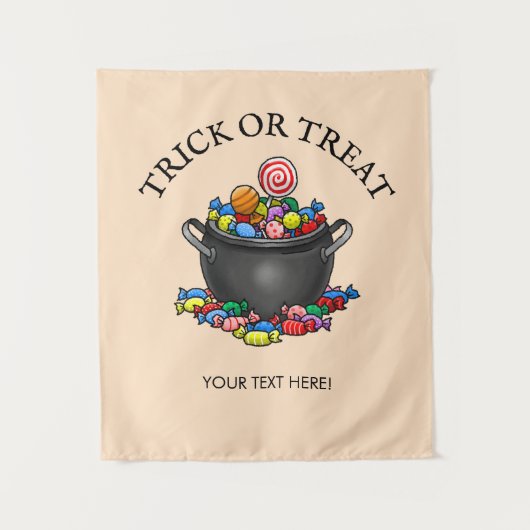 Trick or Treat Snoepketel Wandkleed (Voorkant)