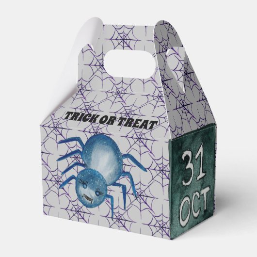 Trick or treat Spider en Webs Favor Box Bedankdoosjes (Achterkant)