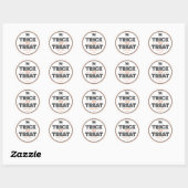 Trick or treat Spider (zwart / Sinaasappel) Ronde Sticker (Vel)