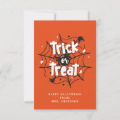 Trick or treat Spiders Halloween Classroom Kaart (Voorkant)