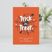 Trick or treat Spiders Halloween Classroom Kaart (Staand voorkant)