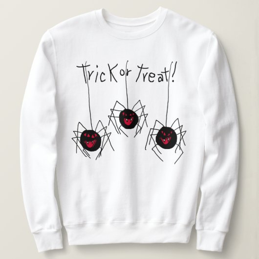 Trick or treat Spiders Halloween Sweatshirt (Design voorkant)