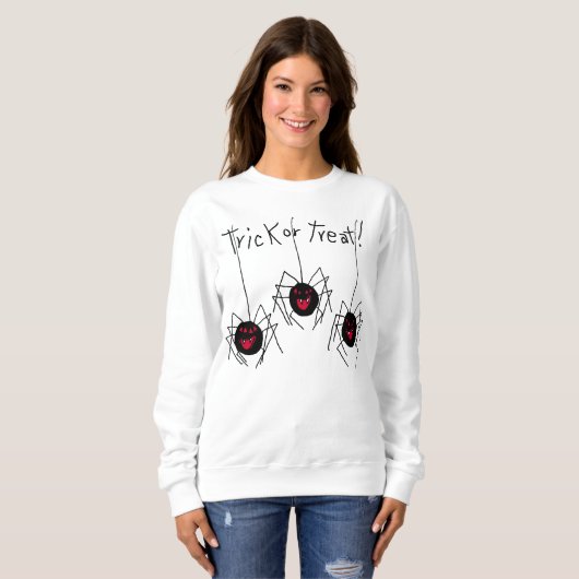 Trick or treat Spiders Halloween Sweatshirt (Voorkant volledig)