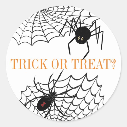 Trick or treat Spiders ID214 Ronde Sticker (Voorkant)