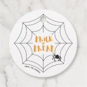 Trick or treat Spiderweb Cadeau Label (Voorkant)