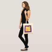 Trick or Treat Spin Halloween Paars Tote Bag (Voorkant (model))
