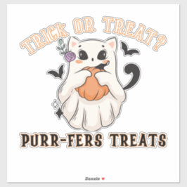 Trick or treat? Spint-fers Treats! Grappige geest  Sticker