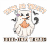 Trick or treat? Spint-fers Treats! Grappige geest  Sticker (Voorkant)