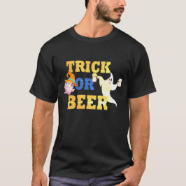 Trick or treat Spoof Shirt, bierliefhebber Hallowe T-shirt