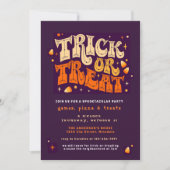 Trick or treat Spooktacular Halloween Party Uitnod Kaart (Voorkant)