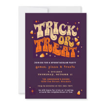 Trick or treat Spooktacular Halloween Party Uitnod