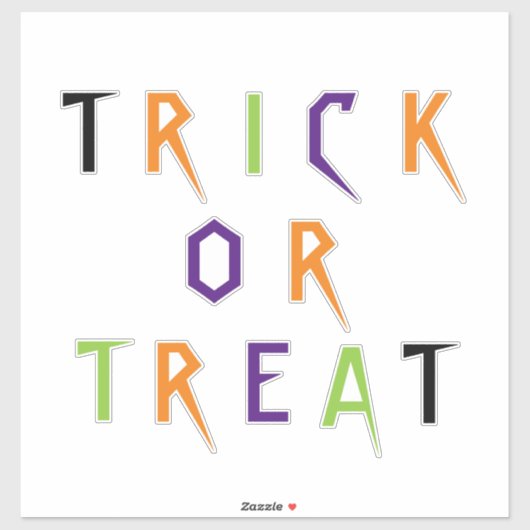 Trick or treat spooktypografie Halloween decor Sticker (Vel)