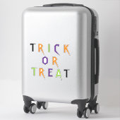 Trick or treat spooktypografie Halloween decor Sticker (Koffer)