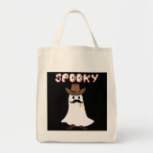 Trick or treat Spooky Ghost Cowboy Canvas tas (Voorkant)