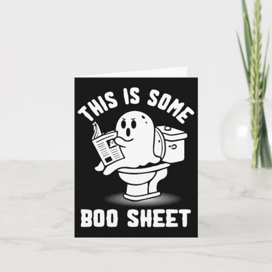 Trick or treat Spooky Ghost Dit is een boekenblad Kaart (Voorkant)