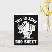 Trick or treat Spooky Ghost Dit is een boekenblad Kaart (Gele Bloem)