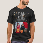 Trick or treat Spooky Halloween familie Foto T-shirt (Voorkant)