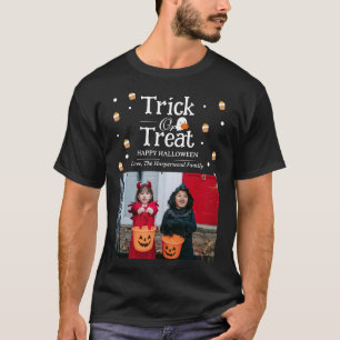 Trick or treat Spooky Halloween familie Foto T-shirt