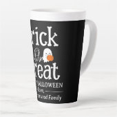 Trick or treat Spooky Halloween familie Latte Mok (Rechterhoek)