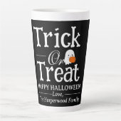 Trick or treat Spooky Halloween familie Latte Mok (Voorkant)