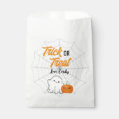 Trick or treat Spooky Halloween Verjaardagsfeest Bedankzakje (Voorkant)