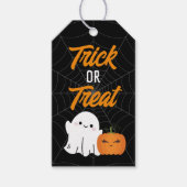 Trick or treat Spooky Halloween Verjaardagsfeest Cadeaulabel (Voorkant)