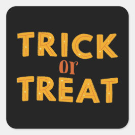 Trick or treat Spooky Halloween Vierkante Sticker