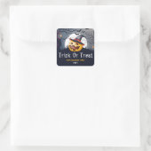 Trick or treat Spooky Jack O'Lantern Vierkante Sticker (Tas)