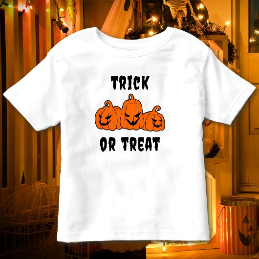 Trick or treat Spooky Pumpkins Halloween Kinder Shirts