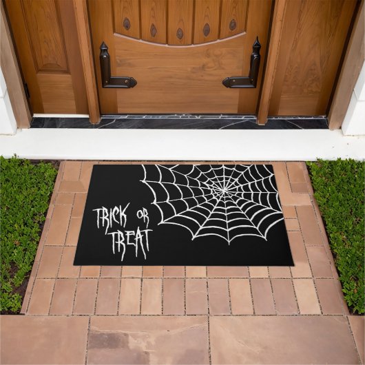 Trick or treat - Spooky Spider Web Halloween Deurmat (Buiten)