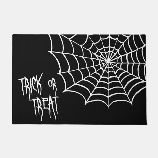 Trick or treat - Spooky Spider Web Halloween Deurmat (Voorkant)