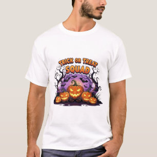 Trick or Treat Squad – Grappige Glowende Pompoenen T-shirt