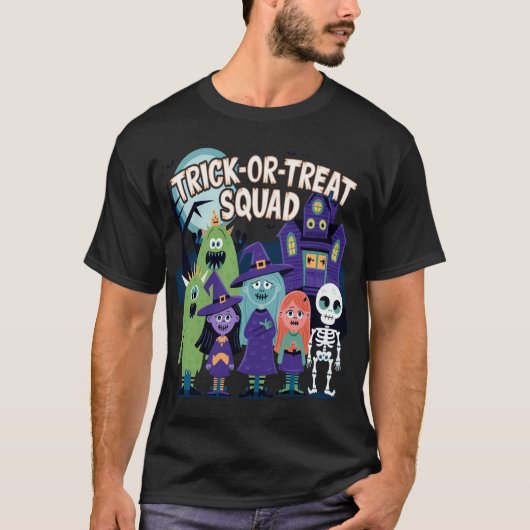 Trick-or-Treat Squad - Halloween Fun voor iedereen T-shirt (Voorkant)