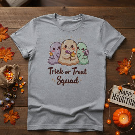 Trick or Treat Squad – Mooie Kawaii Geest Hallowee T-shirt