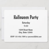 trick or treat Squirrel Halloween Party Invitation Kaart (Achterkant)