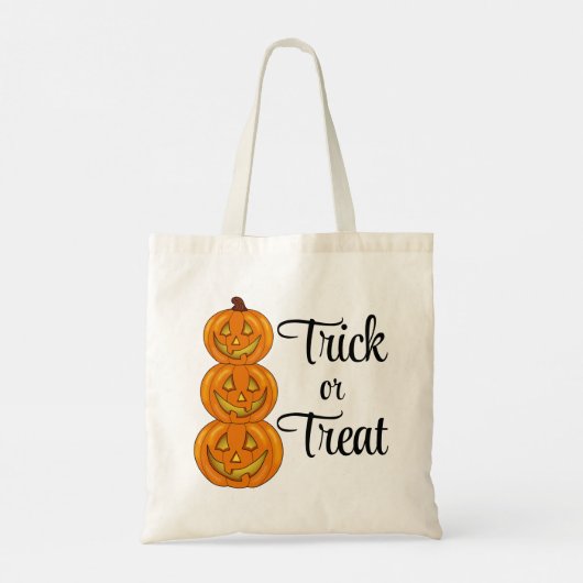 Trick or treat Stack of Halloween Pumpkins Tote Bag (Achterkant)