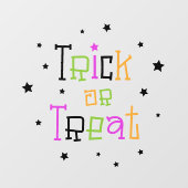 Trick or treat sterren Halloween Raamsticker (Vel)