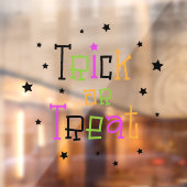 Trick or treat sterren Halloween Raamsticker (Vel 2)