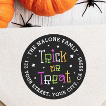 Trick or treat sterren Halloween retouradres