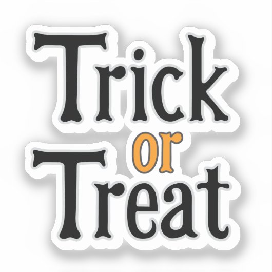 trick or treat sticker (Voorkant)